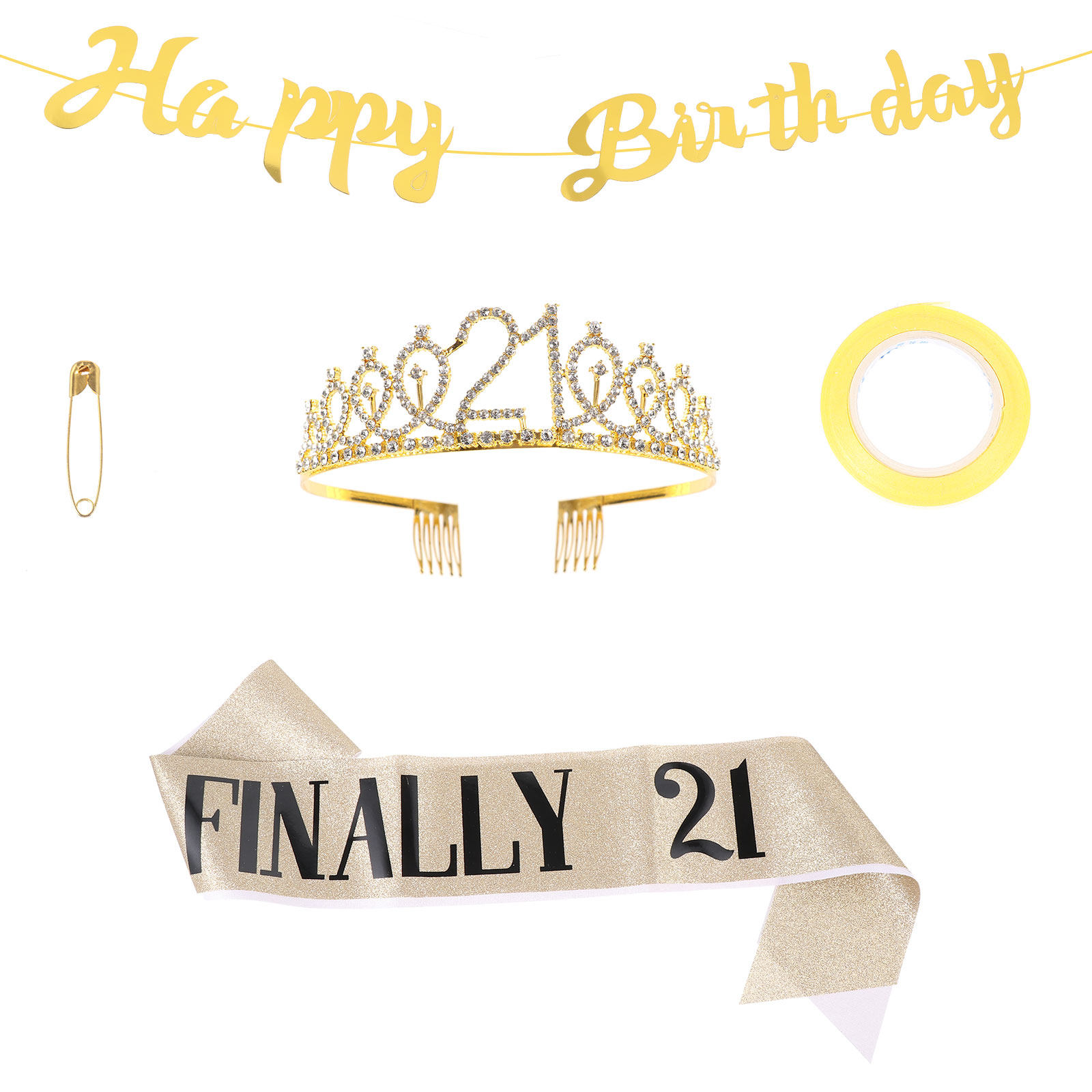 1 Set de Corona de Cumpleaños  - Birthday Sash Glitter reseña y precio