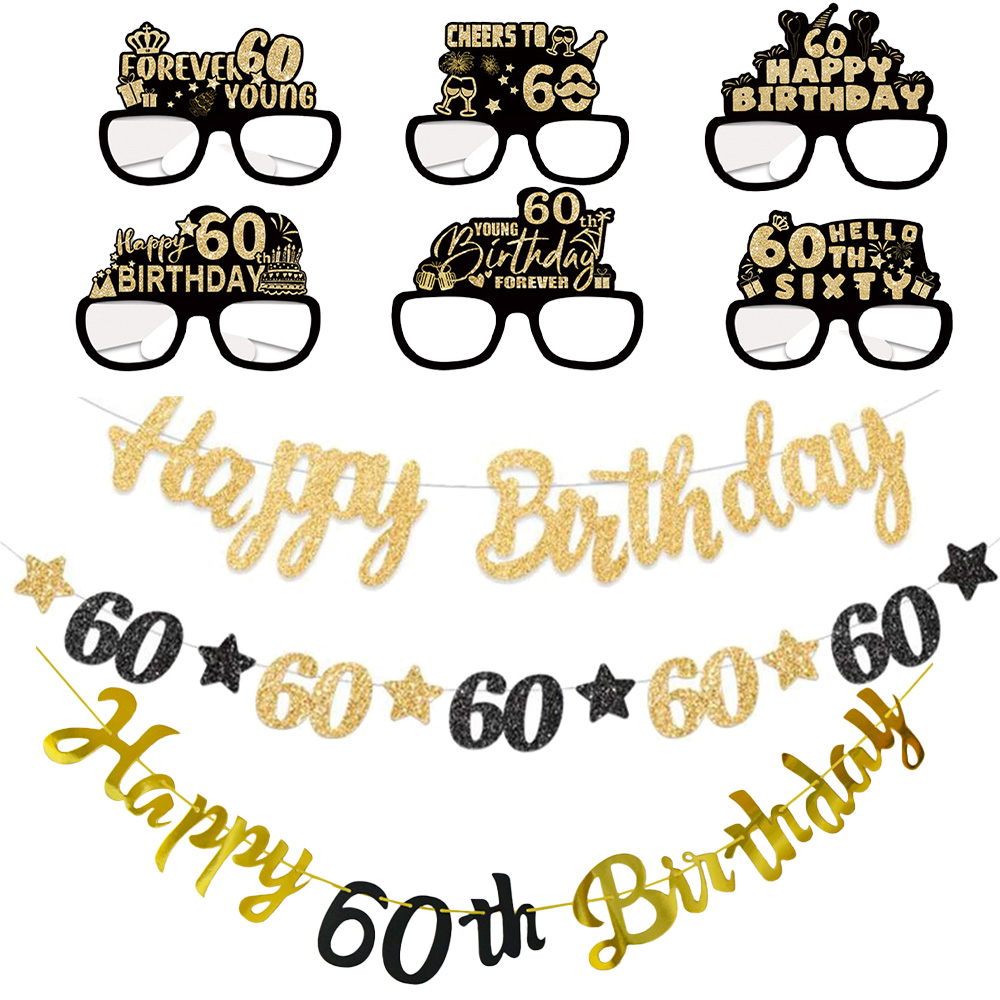 Decoración para Fiesta de 60 A - Party Banner Gold reseña y precio