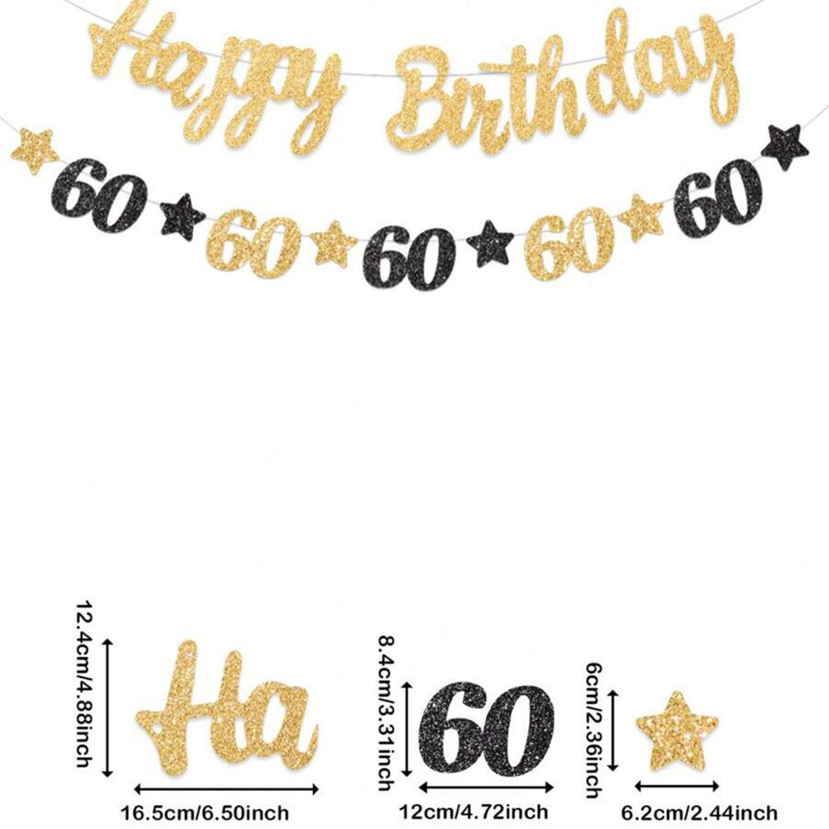 Decoración para Fiesta de 60 A - Party Banner Gold reseña y precio